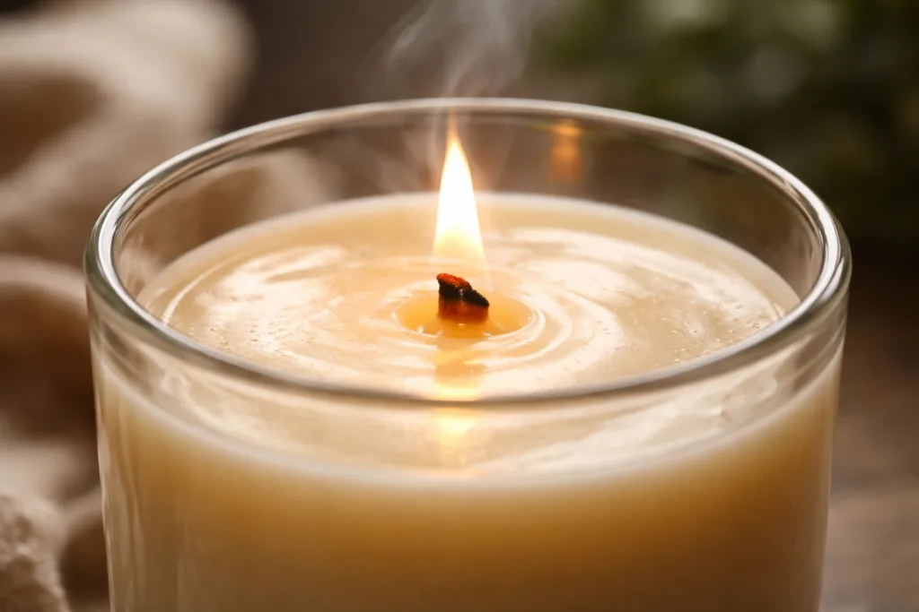 Custom Candle Branding for Hotels & Spas 1 luxury wax blend detailjpg