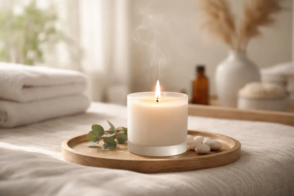 What Affects the Hot Throw of Your Custom Candle? 3 minimalist burning candlejpg