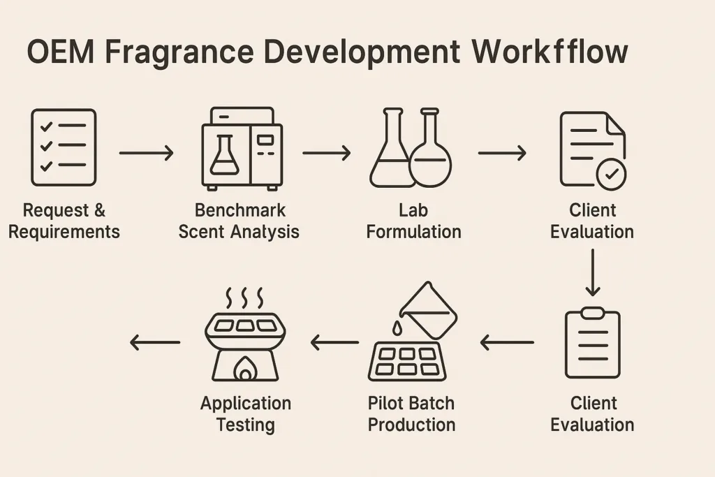 Custom Fragrance Matching for Melt Wax — How OEM Orders Are Developed 1 oem-fragrance-development-workflow
