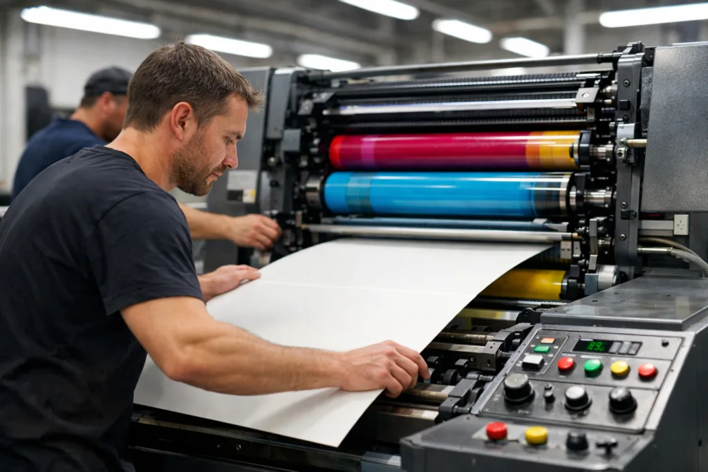 Candle Packaging MOQ Explained: Why Custom Boxes Start at 1000pcs 2 printing press setup candle boxjpg