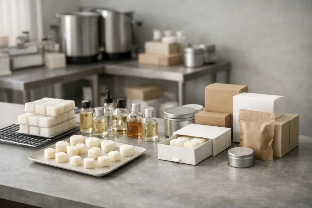 Private Label Wax Melts Manufacturer: Custom Scents & Packaging 2 Different wax formulations used in private label wax melts manufacturing