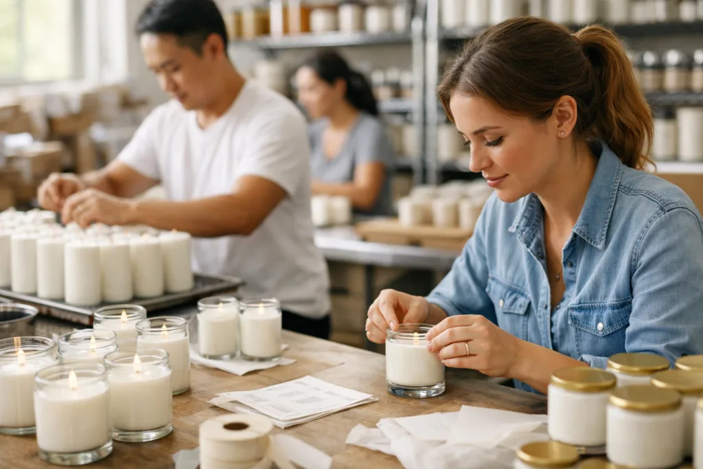 How to Create Custom Candle Gifts for Events & Weddings 2 productionwedding candle linejpg