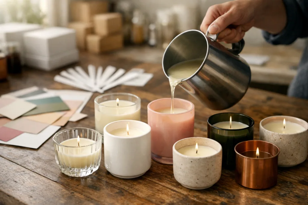 9 Essential Steps to Perfect Custom Candle Sample Orders 2 sample pouring workshopjpg