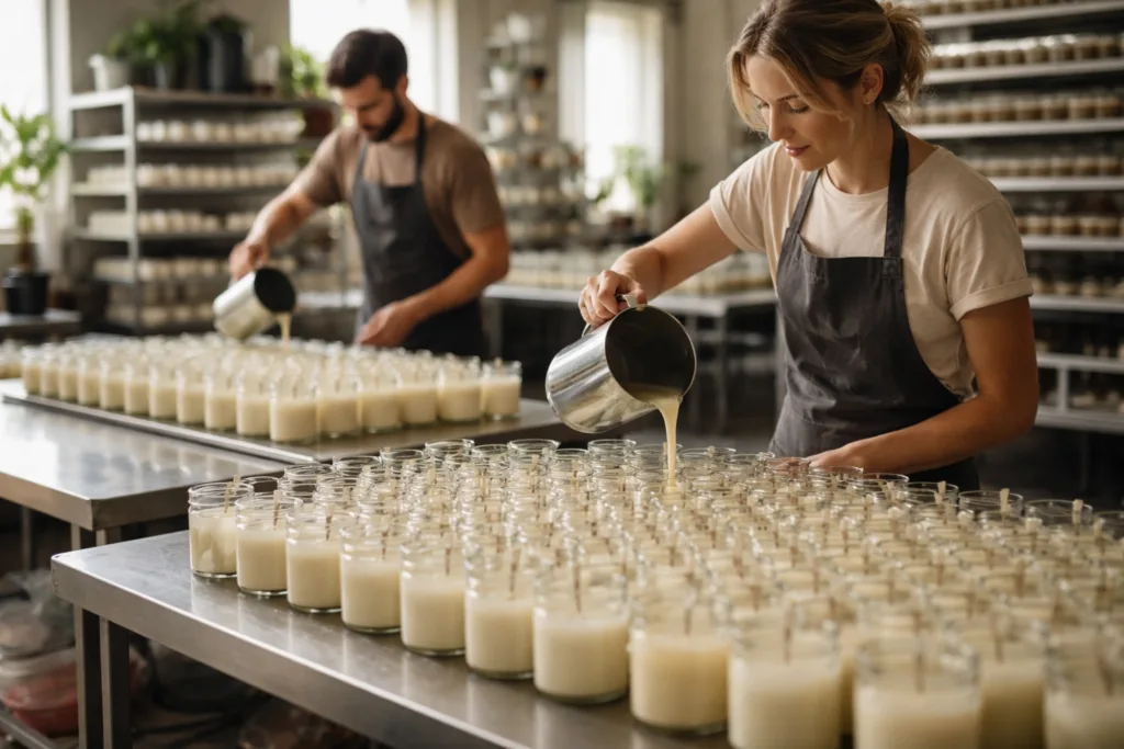 How to Order Private Label Candles With Low MOQ 2 small batch oem candle pourjpg