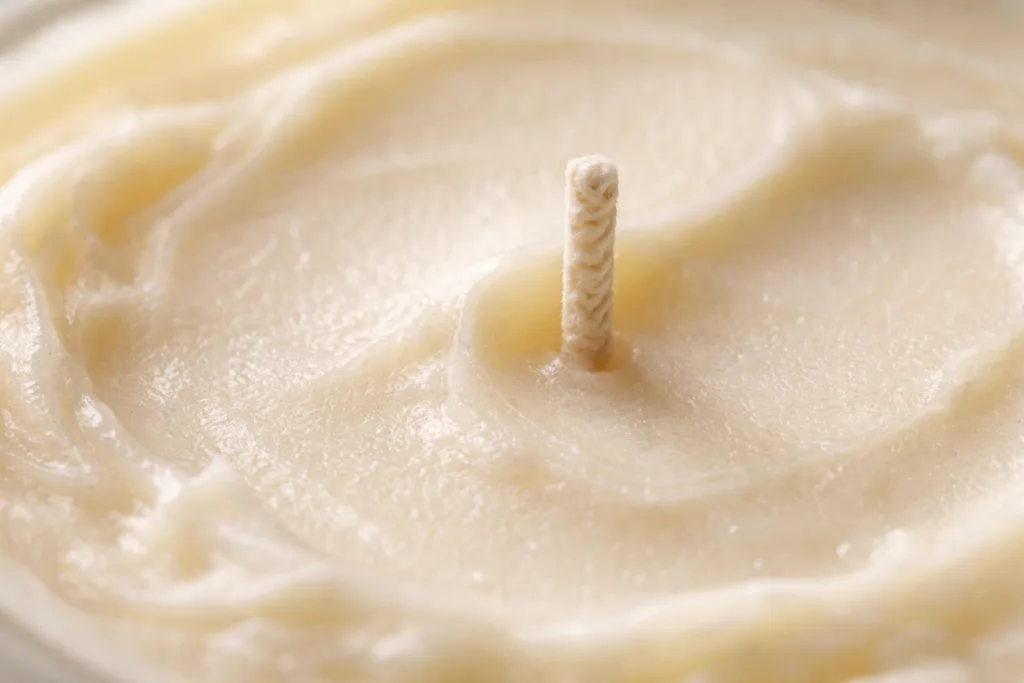 How Candle Factory Production Lines Work (and Why MOQ Exists) 1 wax texture cotton wick macrojpg