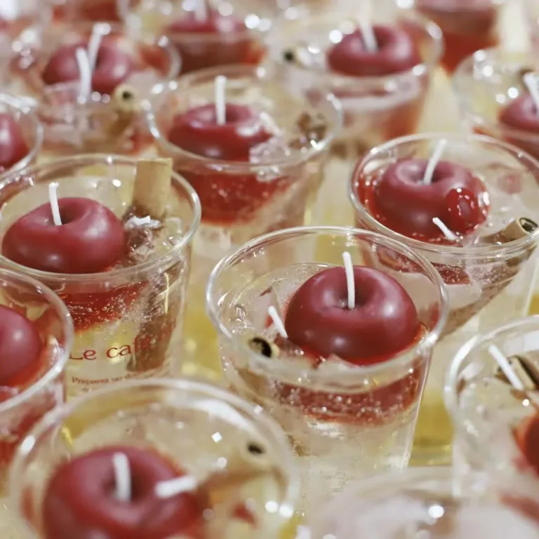 Layered Gel Candles with Fruit Decoration1