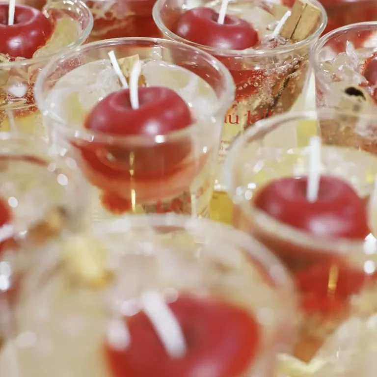 Layered Gel Candles with Fruit Decoration3