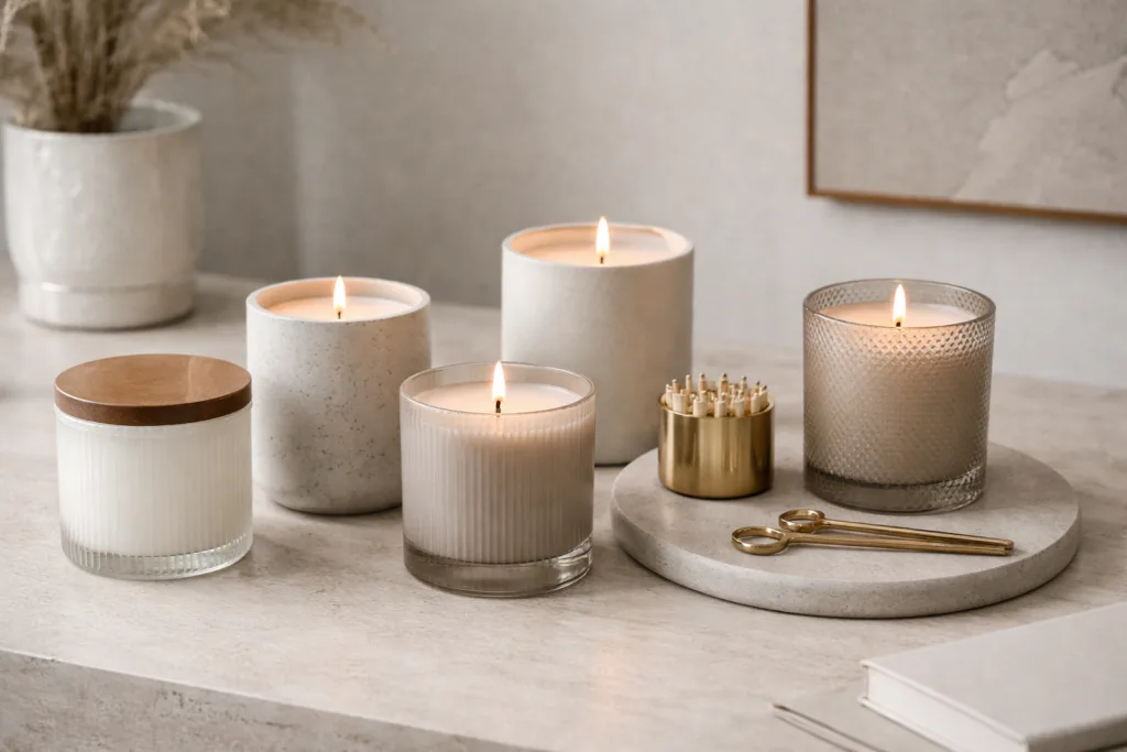 Candle Market Trends 2026: A Practical Buyer’s Guide (With 2025 Comparison) 3 Bespoke candle design reflecting quiet luxury trends in 2026