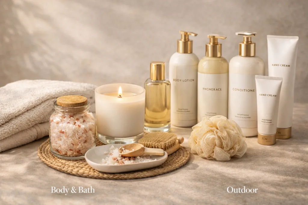 Luxury Candle Gift Set Ideas: A Buyer’s Guide to Product Pairing (Scene-Based Gifting Guide) 2 Luxury body and bath candle gift set with scented candle, bath salts, and body oil for home spa relaxation