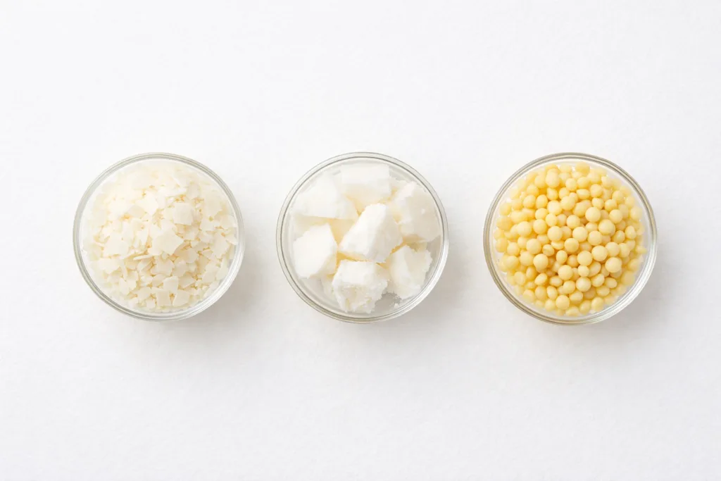 How to Build a Perfect Wax Melts Gift Box (Step-by-Step) 2 soy wax coconut wax and beeswax used for wax melts gift boxes