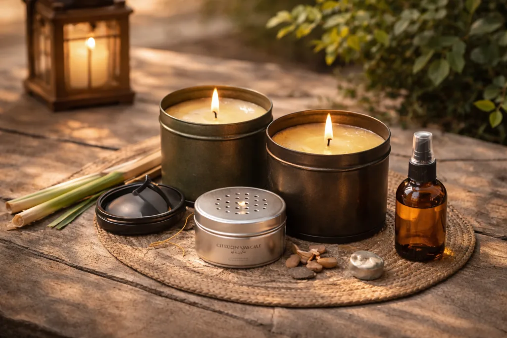 Luxury Candle Gift Set Ideas: A Buyer’s Guide to Product Pairing (Scene-Based Gifting Guide) 4 Luxury outdoor mosquito-repellent candle gift set for patio and garden summer nights