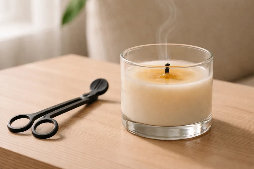 What Is the 3‑Hour Rule for Candles? 3 Proper candle burning practice showing controlled burn cycle, wick trimming, and cooling between sessions for safety and performance