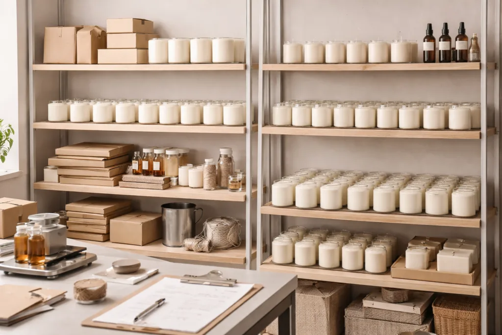 The Best MOQ Strategy for Personal Brands: Balancing Customization and Manufacturing Reality 5 Consistent candle products showing scalable production for personal brands