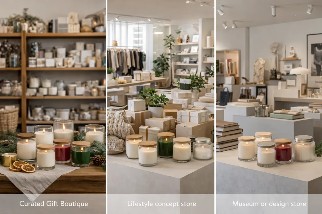 Best Retailers for Seasonal Holiday Candle Collections in Gift & Lifestyle Stores 2 Different types of gift and lifestyle retail stores suitable for seasonal candle collections
