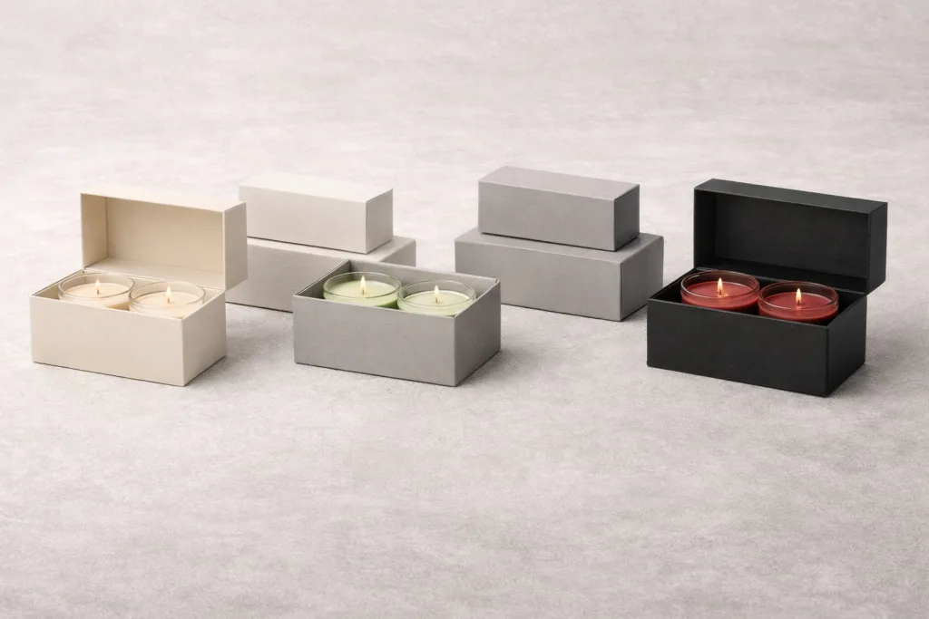 Planning Seasonal Candle Collections for Retail & Bulk Orders 3 Gift-ready candle packaging designed for seasonal retail and bulk wholesale orders