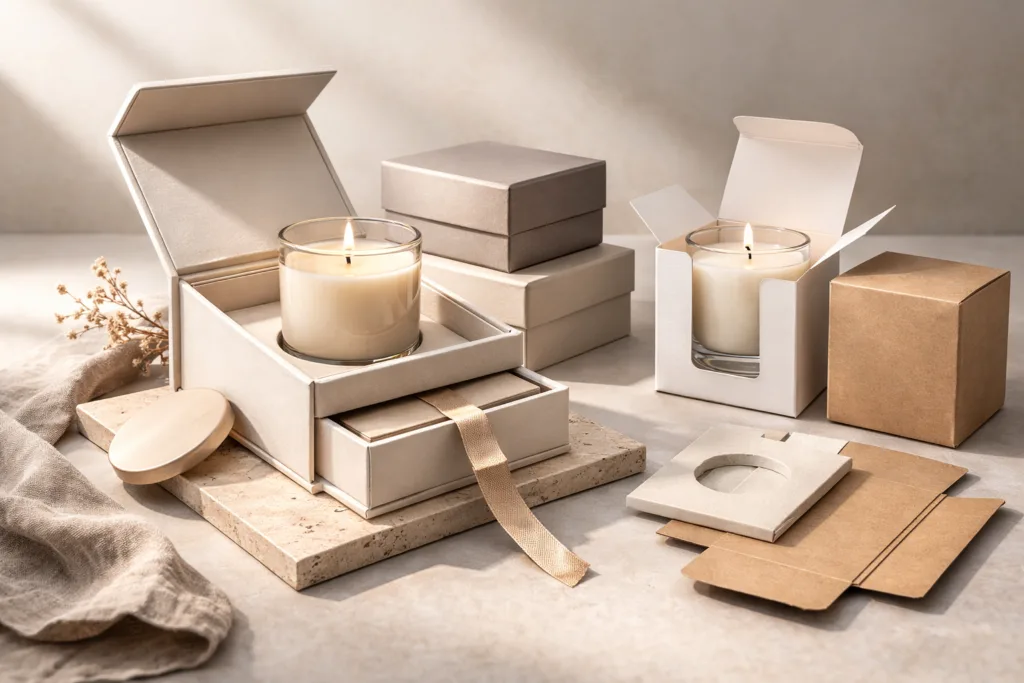 How Retailers Increase Profit Margin with Private Label Candles 3 luxury rigid box candle packaging increasing perceived value and retail pricing power
