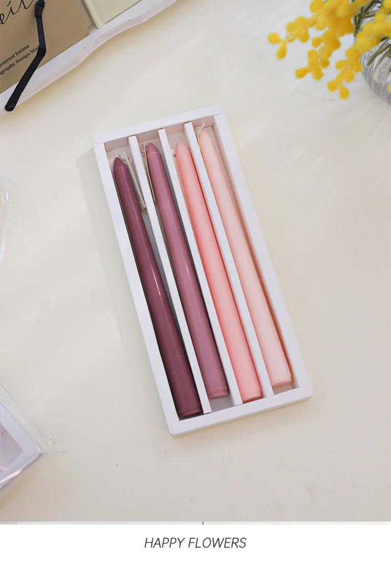 Colored Taper Candles Set