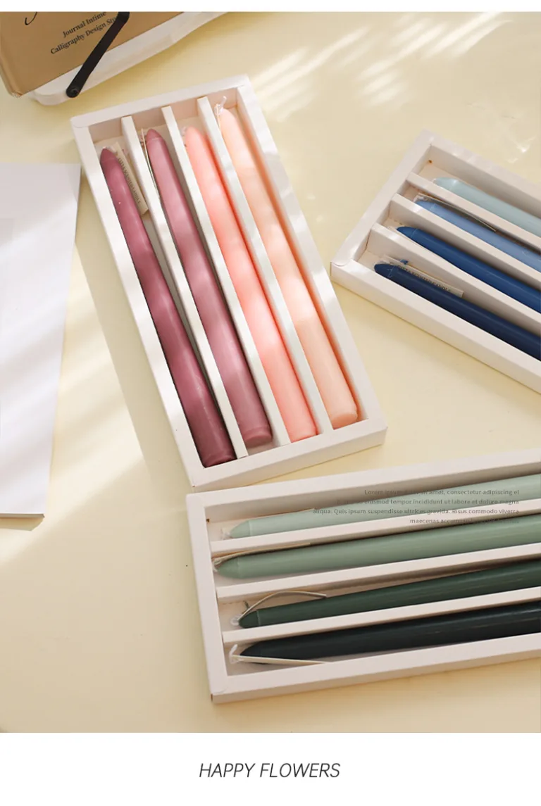Colored Taper Candles Set1
