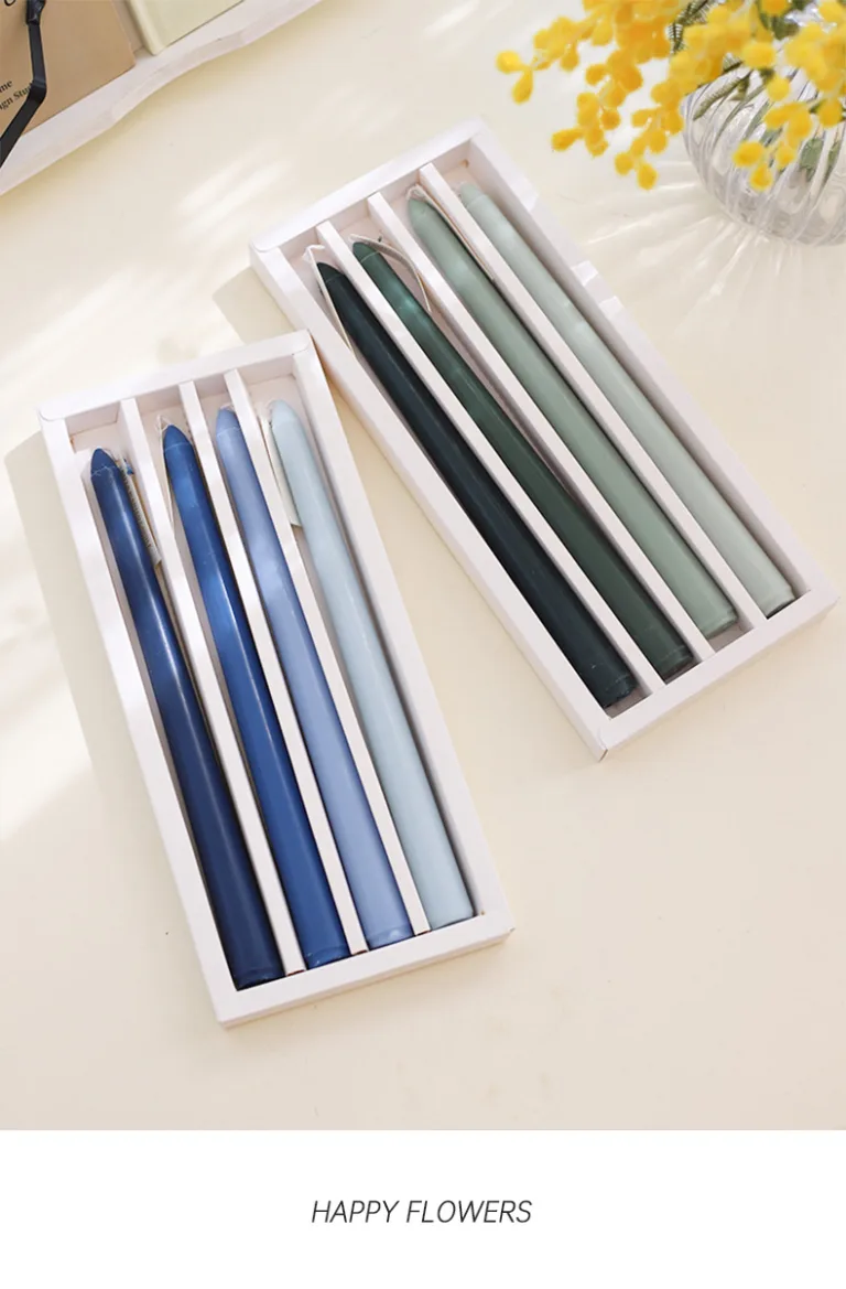 Colored Taper Candles Set8