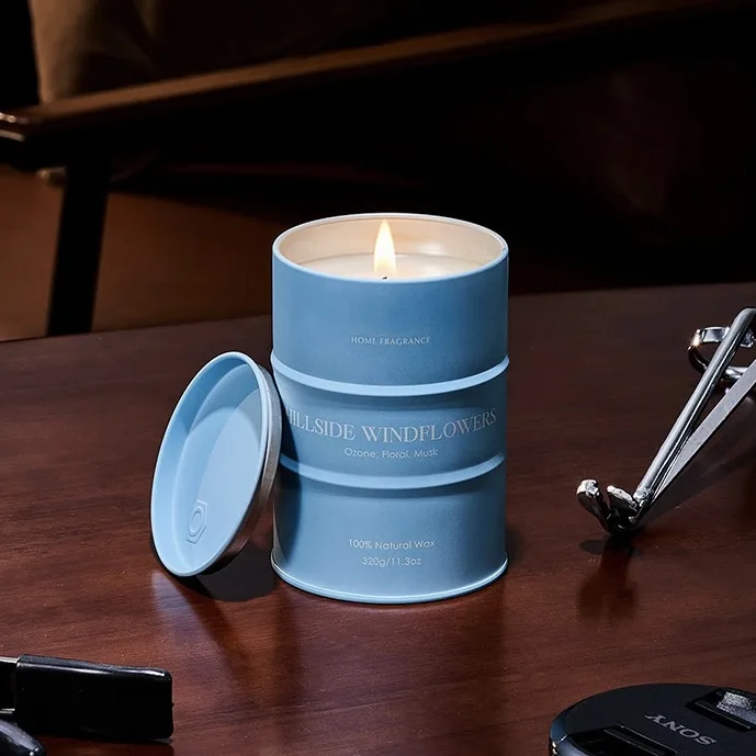 Stackable Colored Metal Tin Scented Candle4