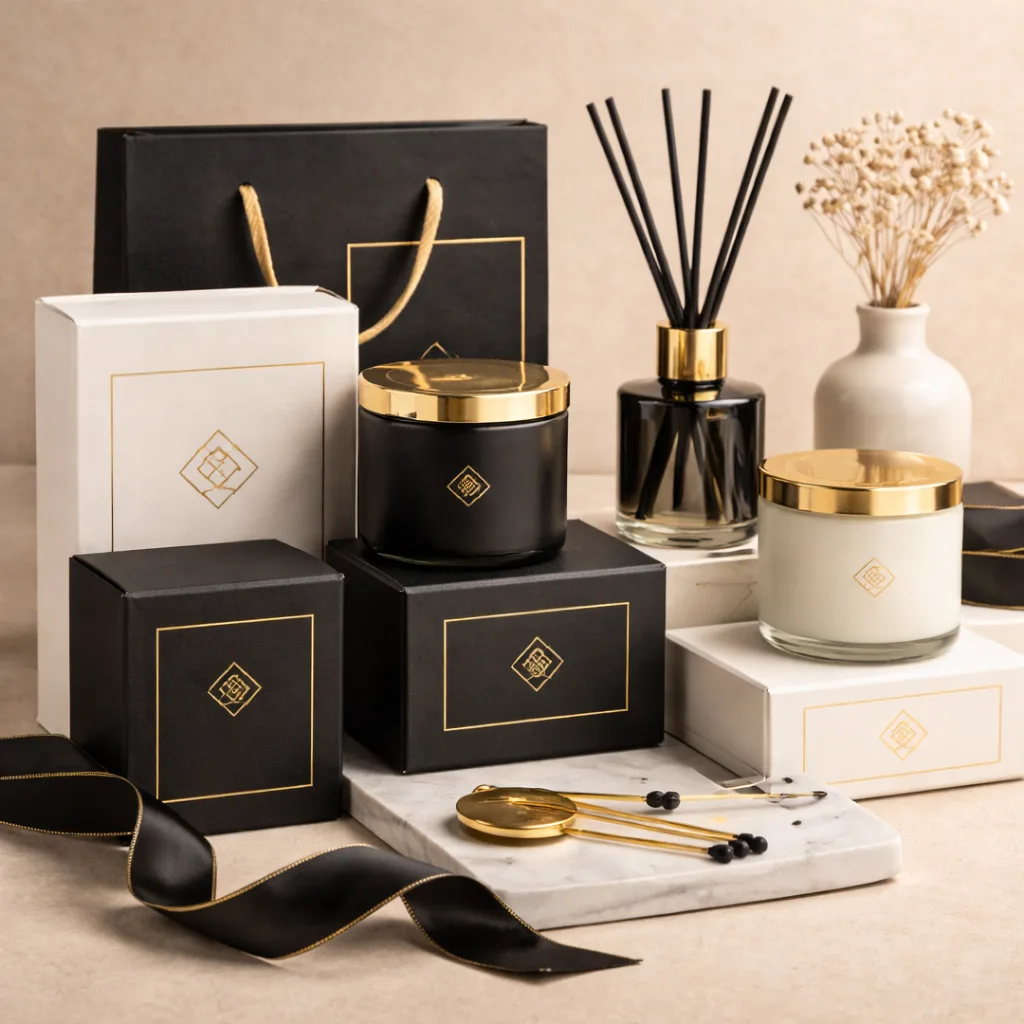 Home Fragrance for Boutique Brands: Candles, Diffusers & Private Label Options 6 coordinated candle and diffuser collection for boutique home fragrance private label brands