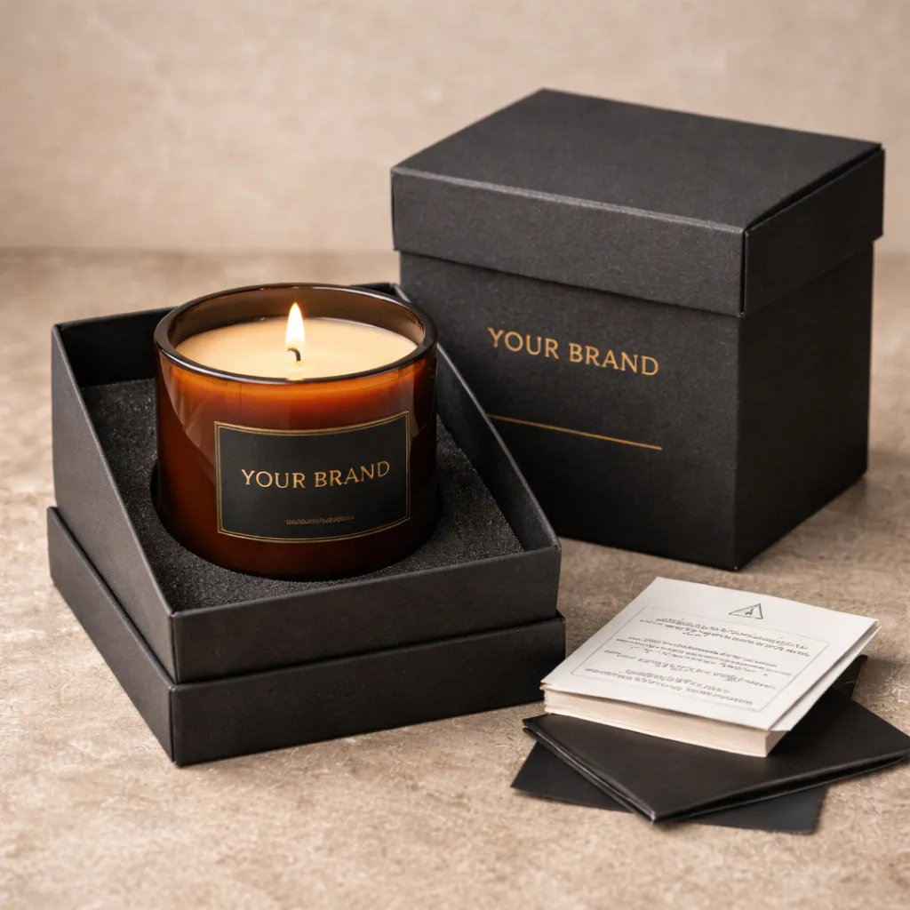 Best 7-Step Candle Sample Process for Private Label Buyers 5 luxury private label candle with rigid box packaging ready for mass production