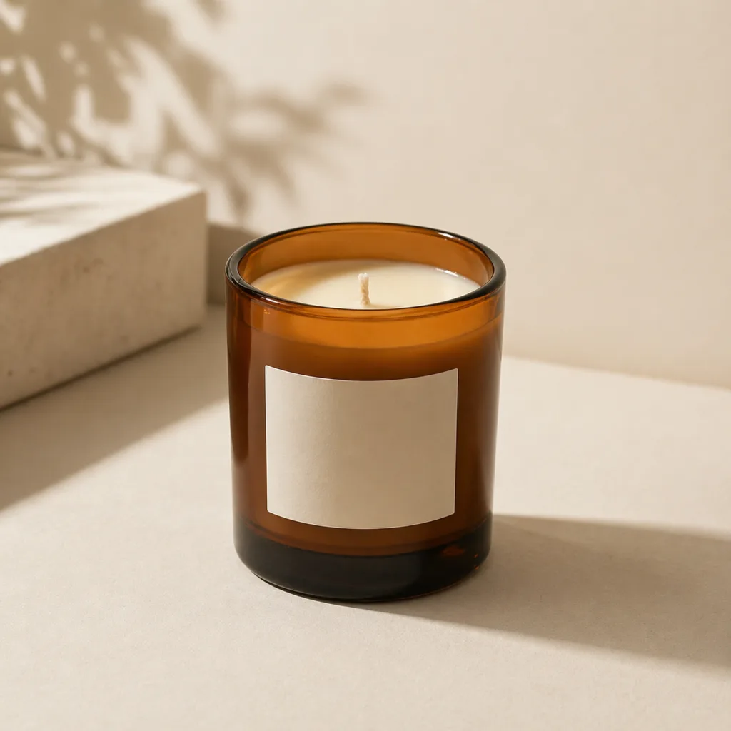 Candle MOQ Explained: Glass vs Ceramic vs Packaging 3 standard glass candle jar with simple labeling suitable for low MOQ private label production