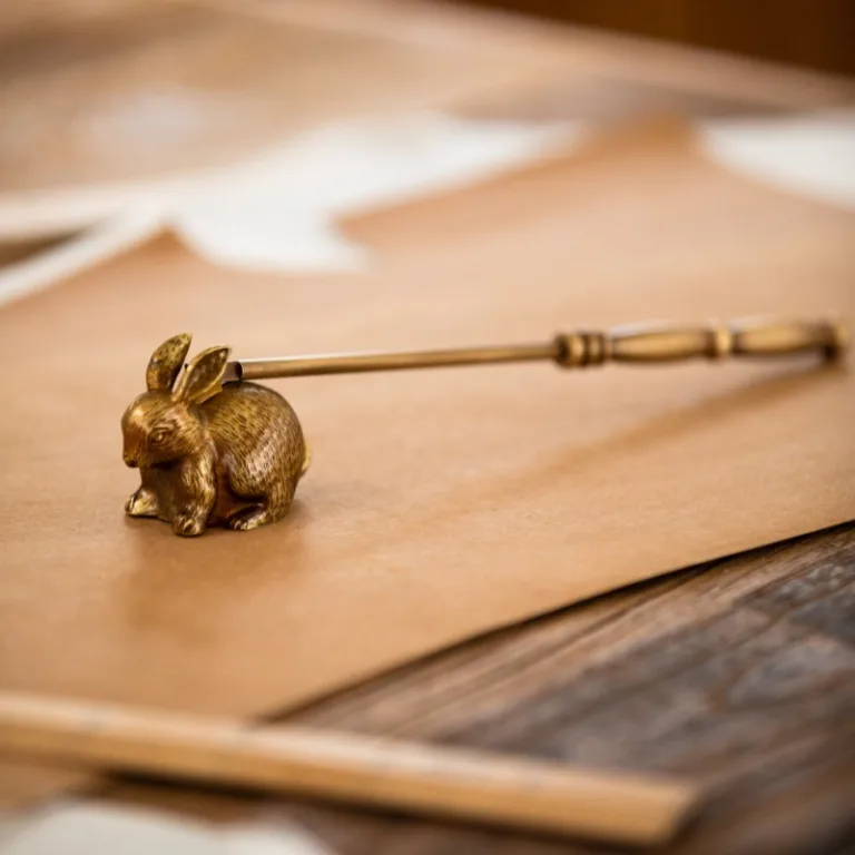 Golden Hare Acorn Candle Snuffer