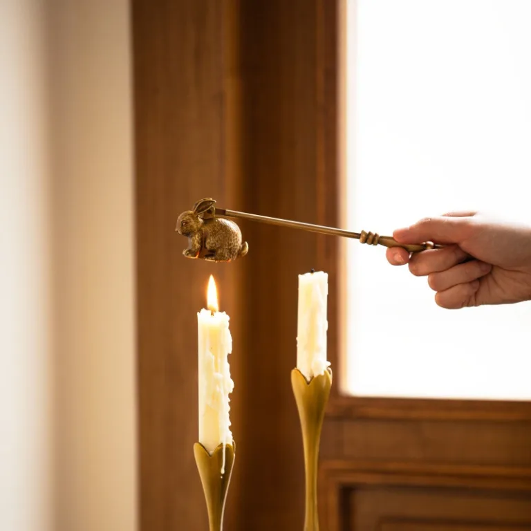 Golden Hare Acorn Candle Snuffer3