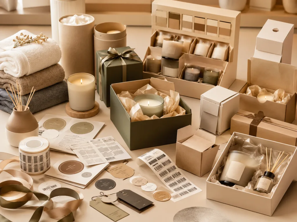 Wholesale Aromatherapy Candles for Wellness Brands, Spas, and Retailers 5 Private label aromatherapy candle packaging with gift boxes labels and retail-ready candle sets