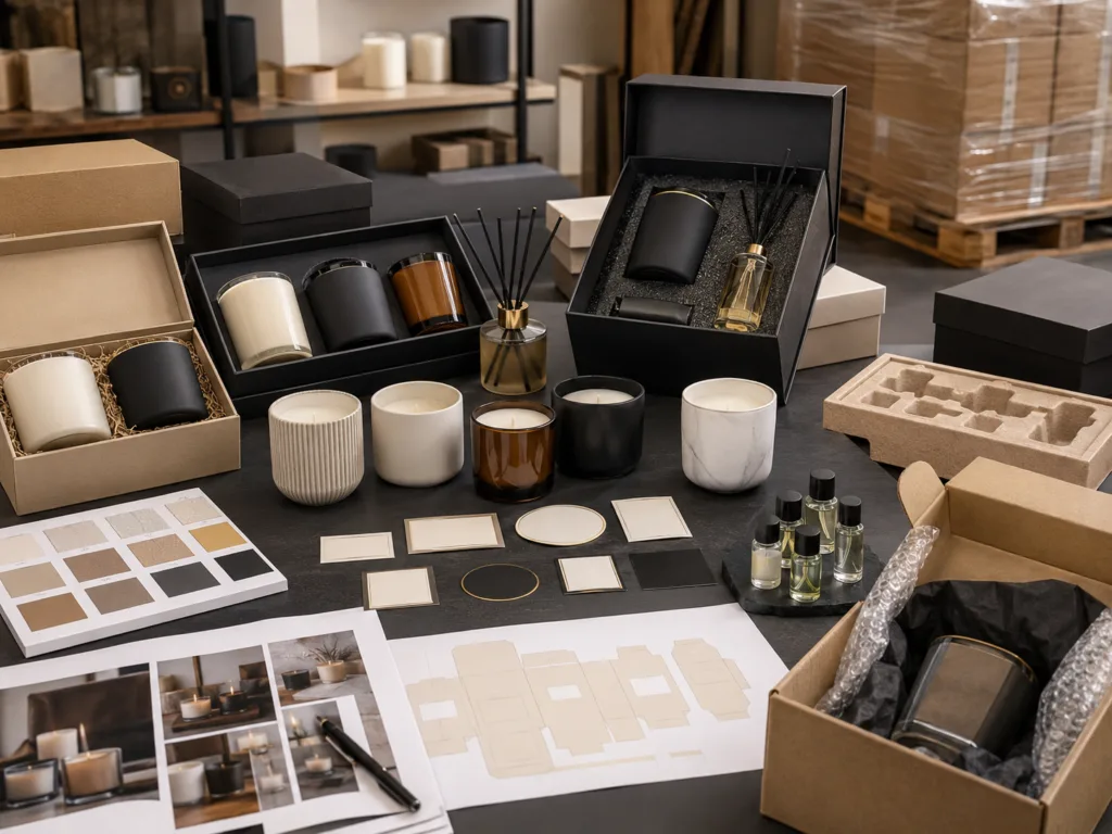 Top Luxury Candle Brands & Luxury Scented Candles Guide 2026 6 Private label luxury candle line development with scented candles gift sets packaging and export cartons