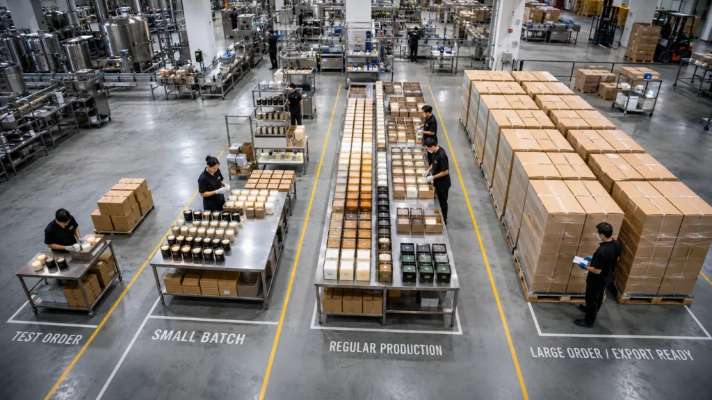 How Much Does It Cost to Start a Private Label Candle Brand? 5 Private label candle production scaling from a small test batch to large palletized commercial orders.